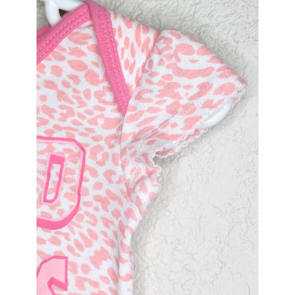 EUC Texas A&M Aggies Girls Infant Bodysuit Romper Size 3-6 Mos Pink Animal Print - Picture 4 of 8